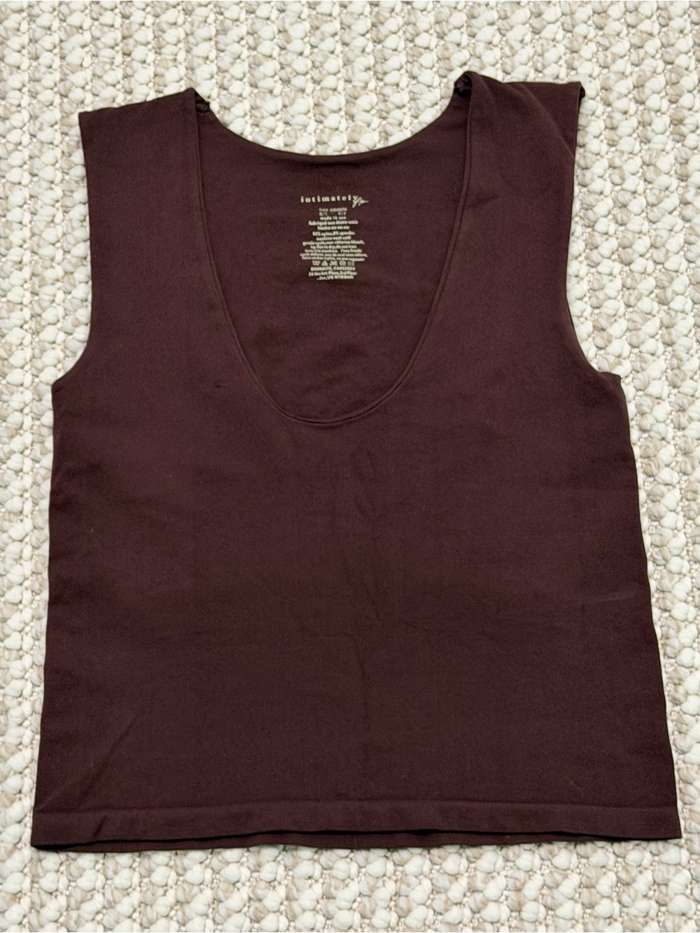 Free People Intimately Clean Lines Muscle Cami size XS/S in chocolate merlot - Picture 10 of 10